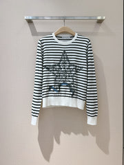 Round neck striped print latest star ⭐️ pullover