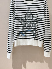 Round neck striped print latest star ⭐️ pullover