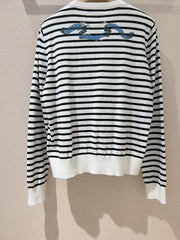 Round neck striped print latest star ⭐️ pullover