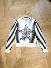 Round neck striped print latest star ⭐️ pullover