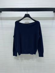 Cat pattern off-the-shoulder long-sleeved top