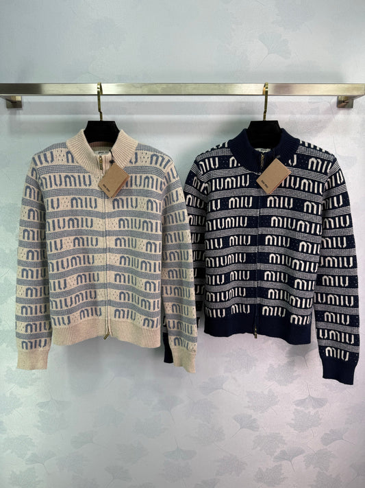 New autumn and winter knitted stand collar cardigan