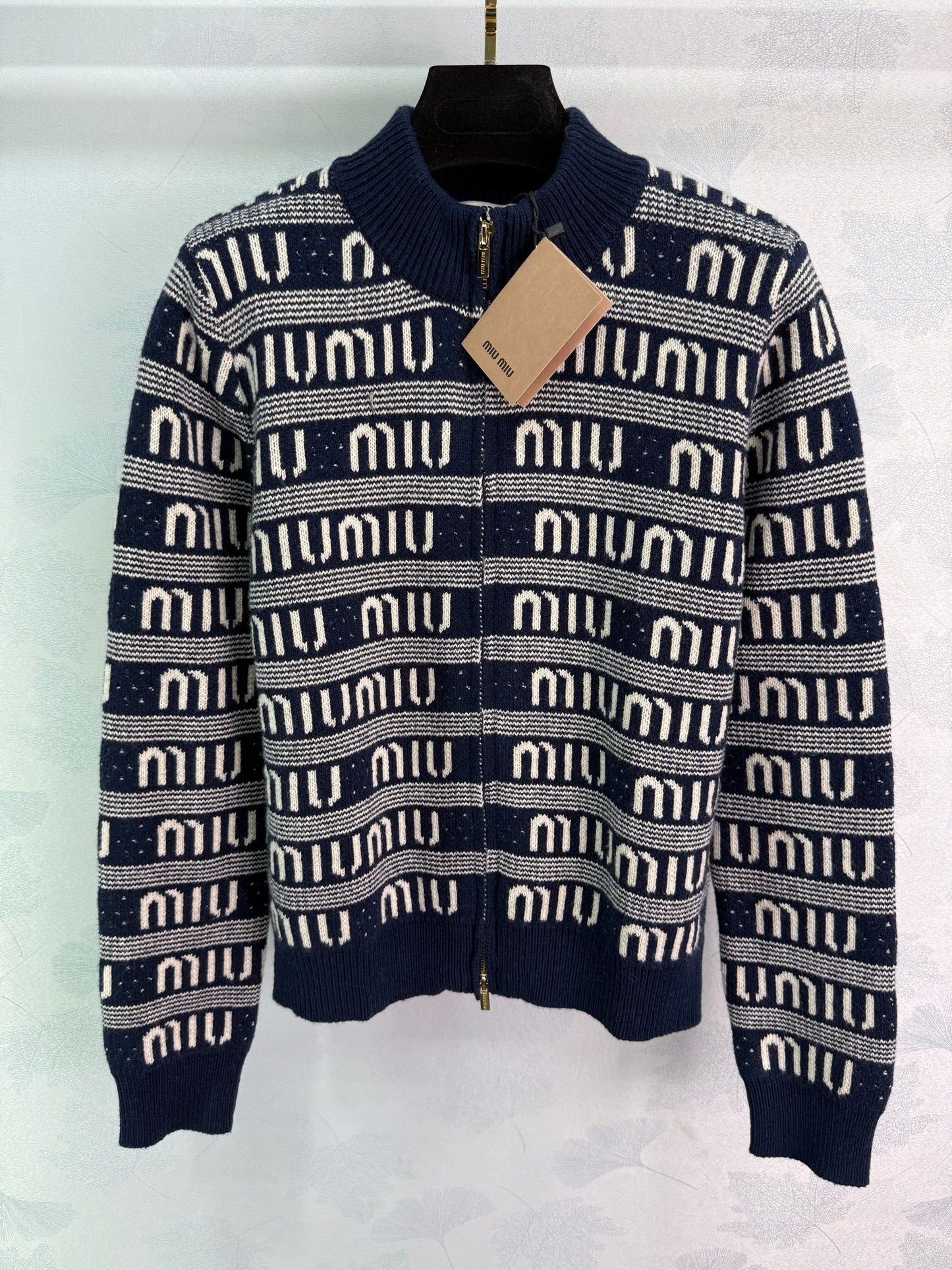 New autumn and winter knitted stand collar cardigan