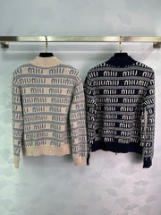 New autumn and winter knitted stand collar cardigan