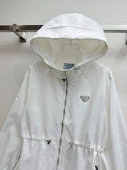 hooded jacquard jacket
