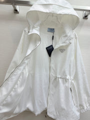 hooded jacquard jacket
