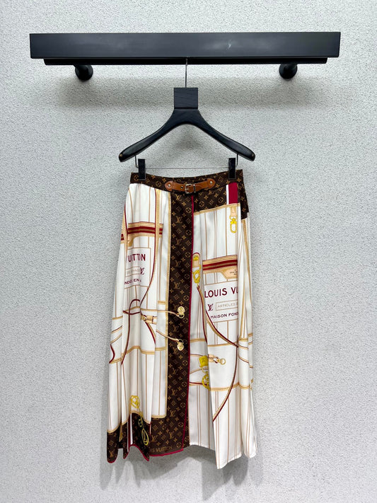 Printed double-sided jacket + printed skirt