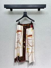 Printed double-sided jacket + printed skirt