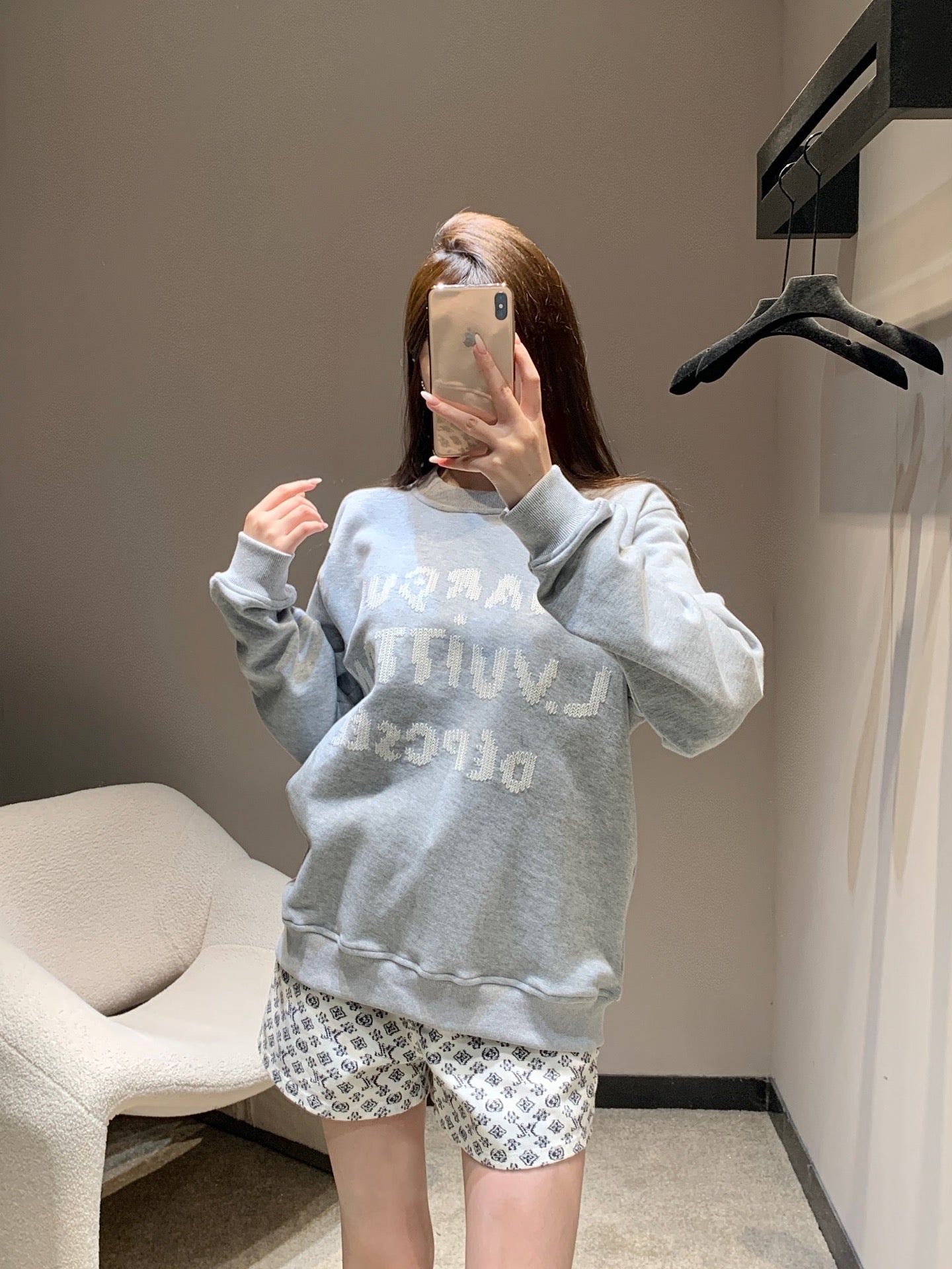 Bedrucktes Slim-Fit-Stretch-Hemd mit Streifen