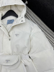 25 autumn and winter new arrival waist down jacket with hood