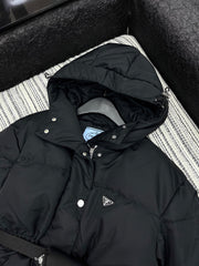25 autumn and winter new arrival waist down jacket with hood