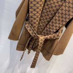 Handmade double-faced nylon wool coat