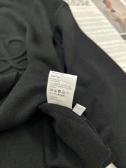 Wool embossed lettering pullover sweater