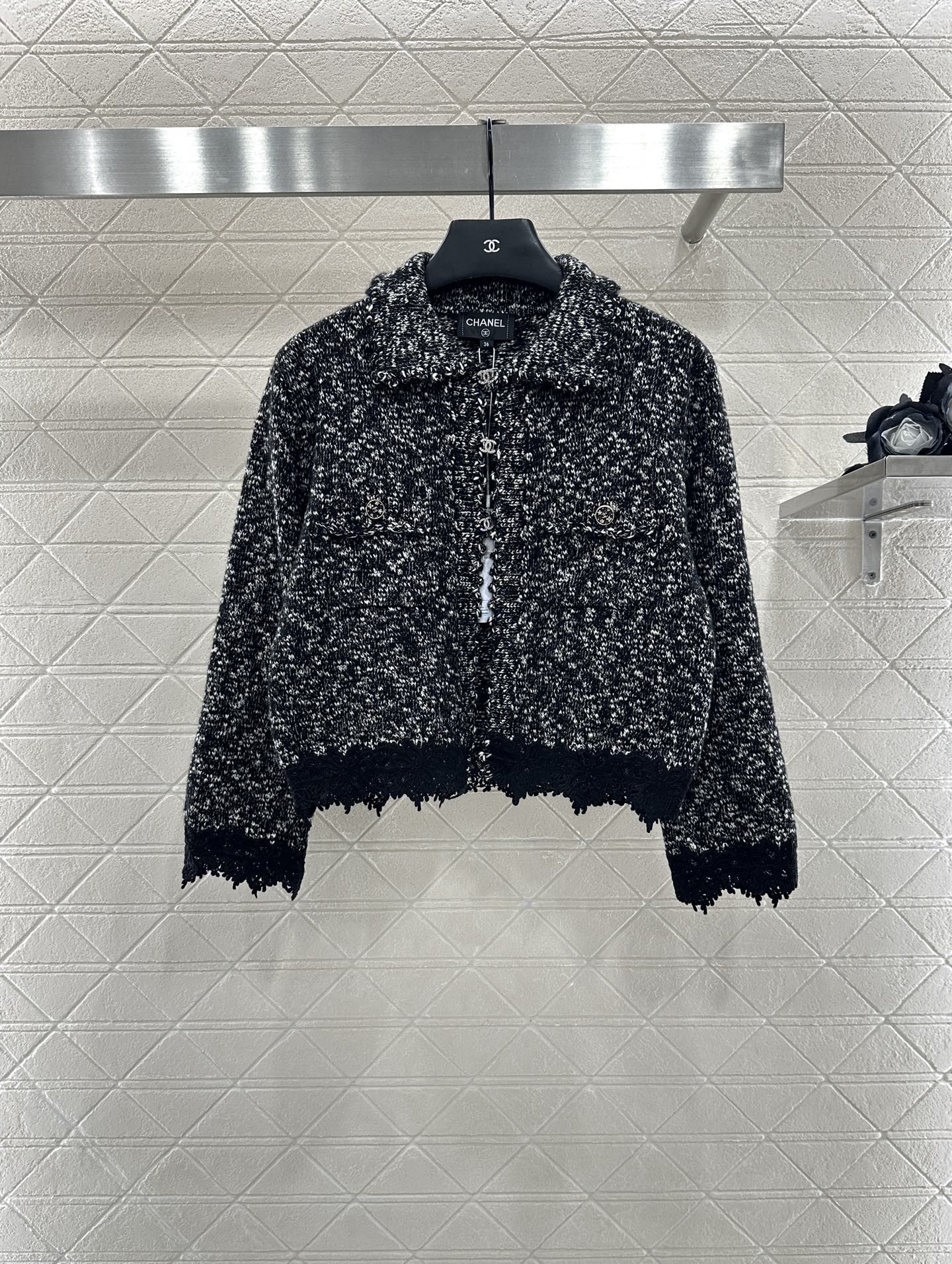 Cardigan en cachemire avec bouton cartable