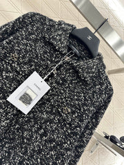 Embroidered lace knitted cardigan