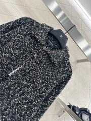 Embroidered lace knitted cardigan