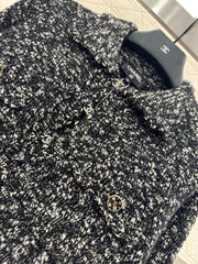 Embroidered lace knitted cardigan