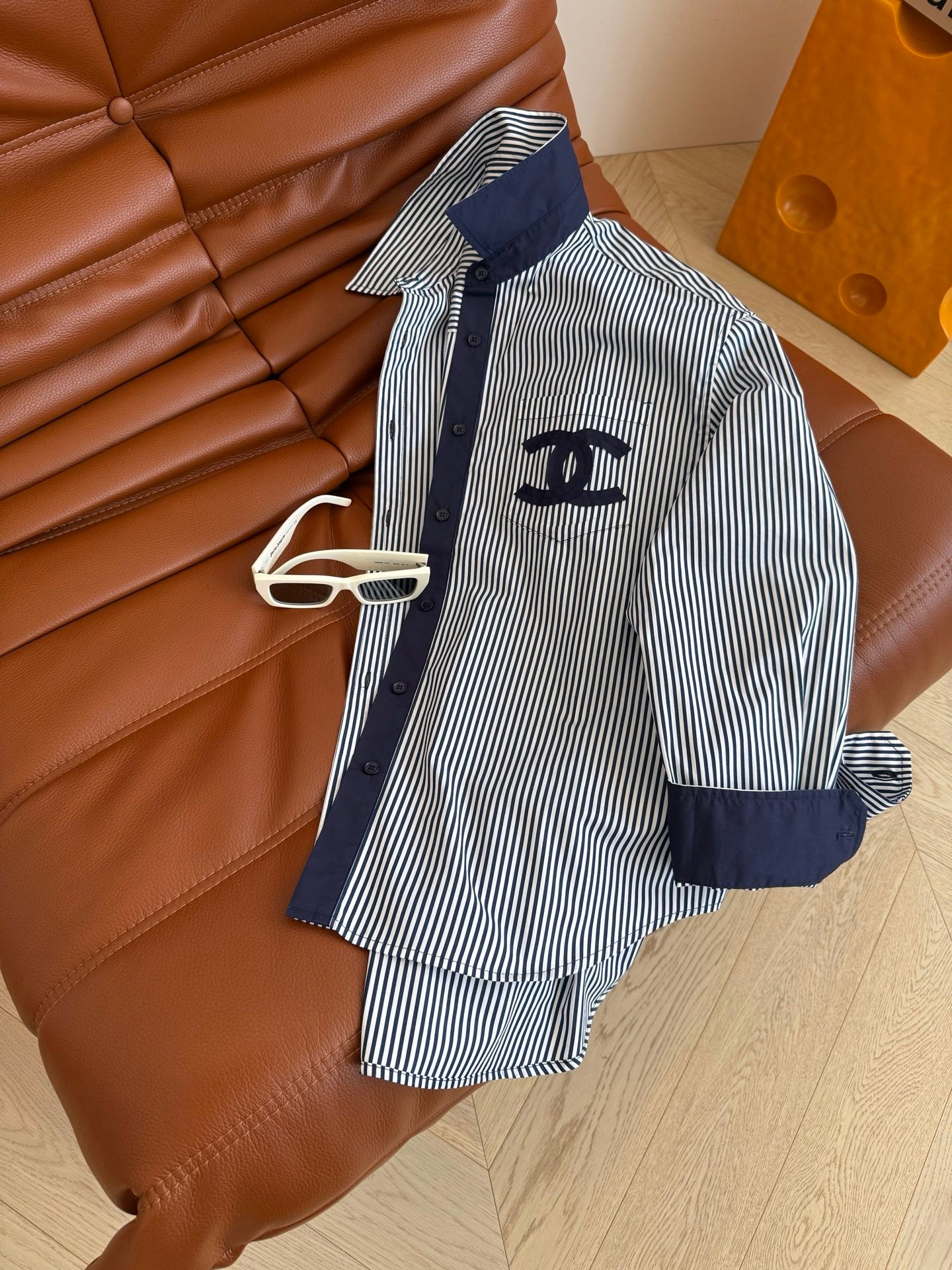 Bedrucktes Slim-Fit-Stretch-Hemd mit Streifen