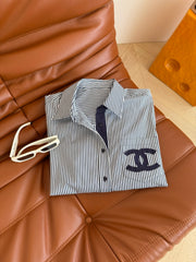 Chemise slim à rayures et imprimé stretch