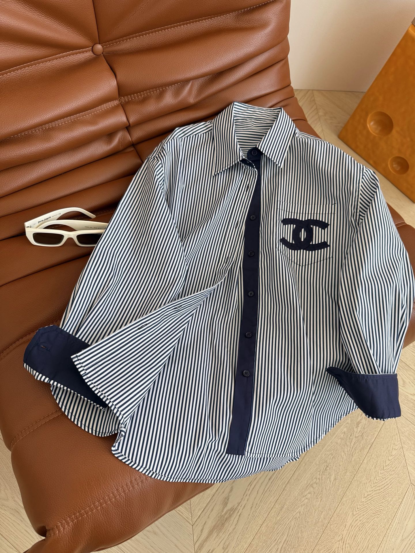 Bedrucktes Slim-Fit-Stretch-Hemd mit Streifen