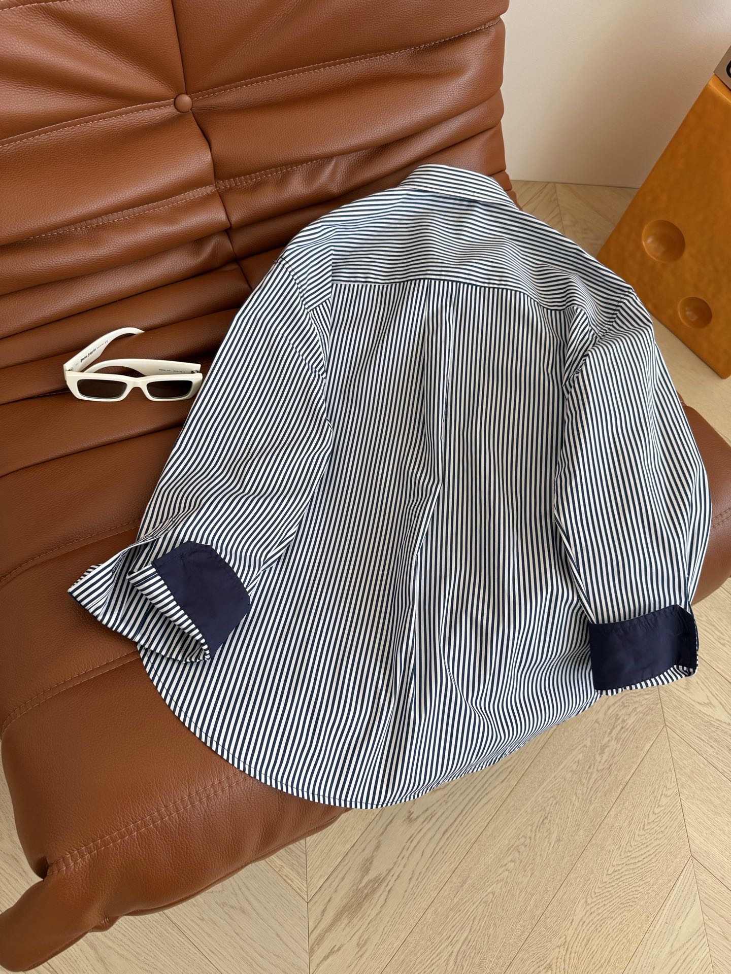 Bedrucktes Slim-Fit-Stretch-Hemd mit Streifen