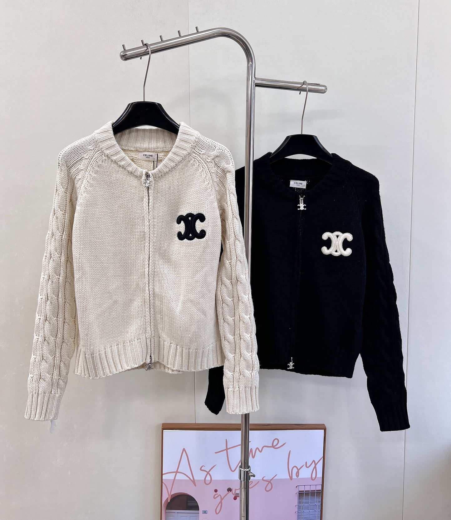 Cardigan en cachemire avec bouton cartable