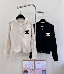 Kaschmir-Cardigan mit Schultütenknopf
