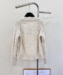 Kaschmir-Cardigan mit Schultütenknopf