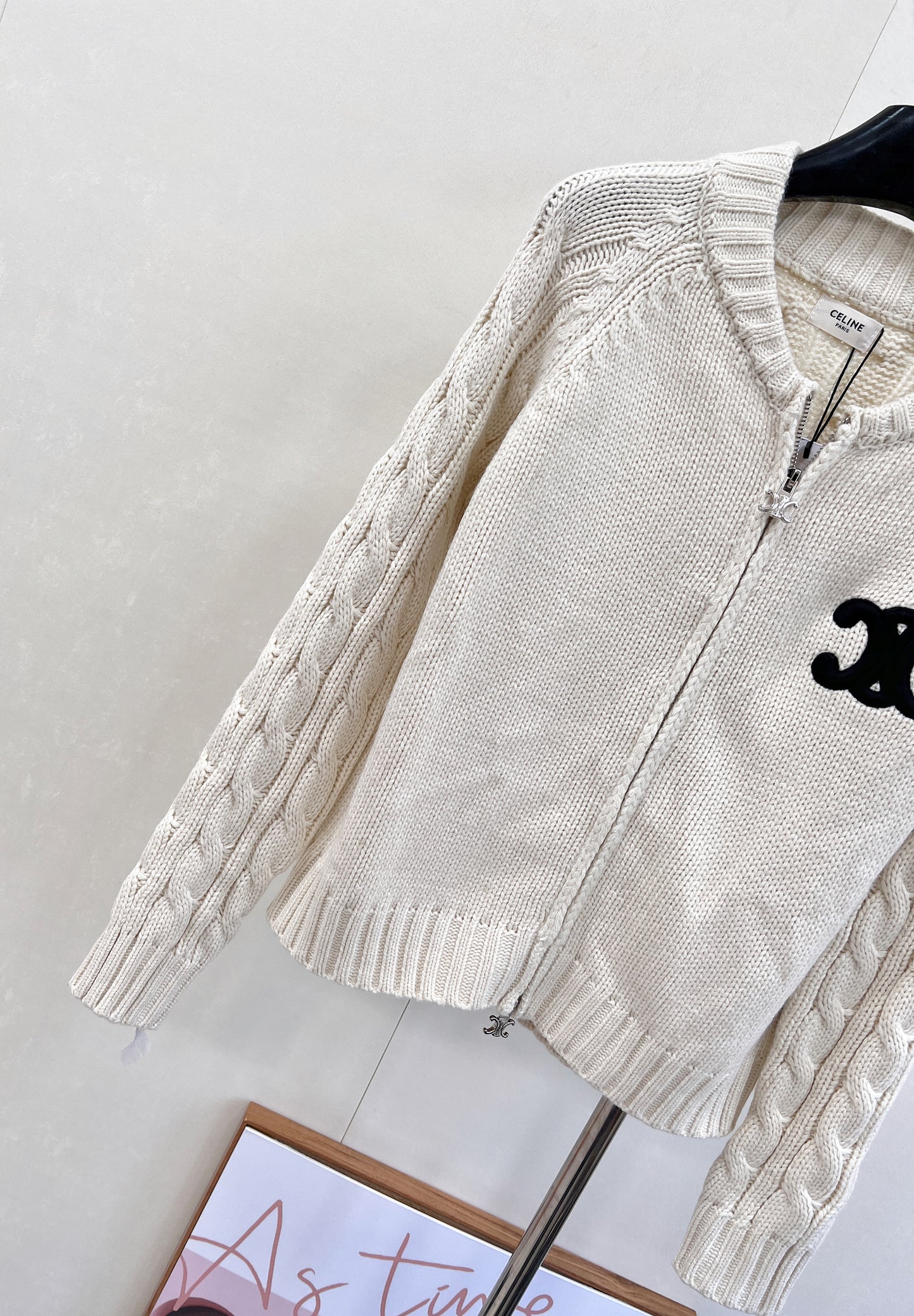 Cardigan en cachemire avec bouton cartable