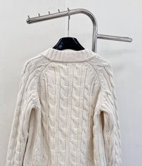 Kaschmir-Cardigan mit Schultütenknopf