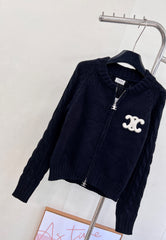 Kaschmir-Cardigan mit Schultütenknopf