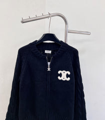 Kaschmir-Cardigan mit Schultütenknopf