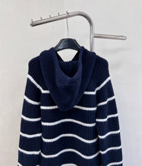 Arc de Triomphe striped hooded sweater
