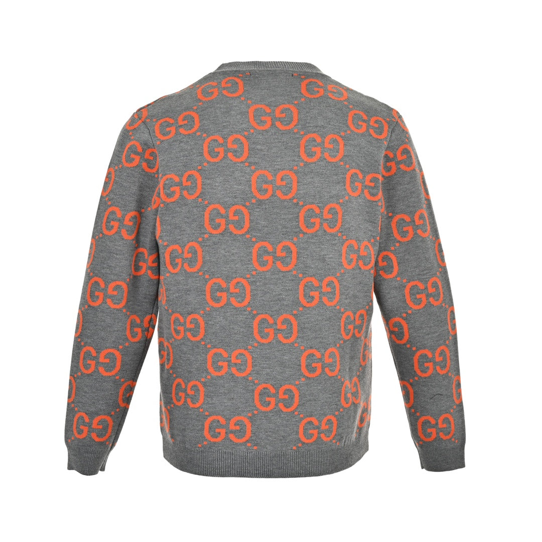 Pull col rond en jacquard Double G