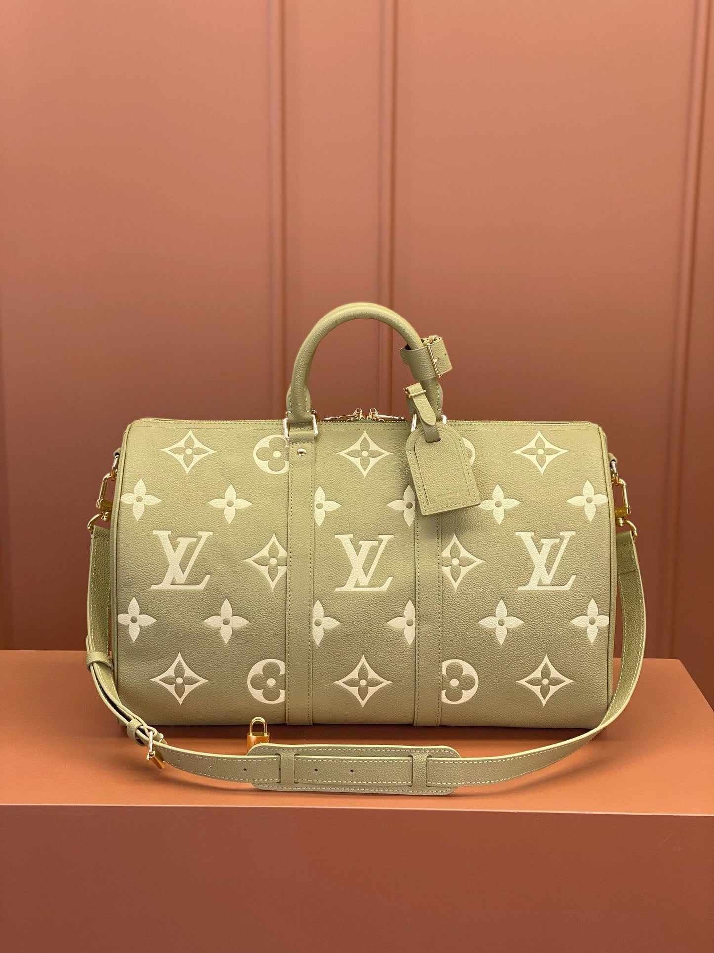 Keepall Bandoulière 45 Monogram Empreinte Leder