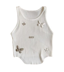 New beaded butterfly letter vest