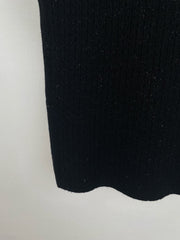 Pearl-Trim Ribbed Knit Short-Sleeve Top