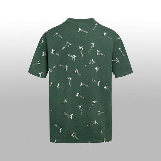 Emerald Monogram Print Oversized Tee