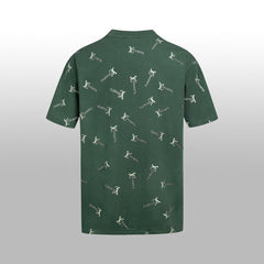 Emerald Monogram Print Oversized Tee