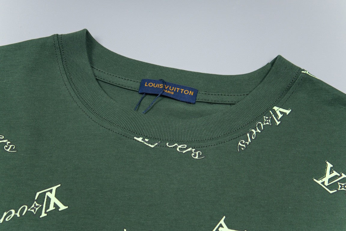 Emerald Monogram Print Oversized Tee