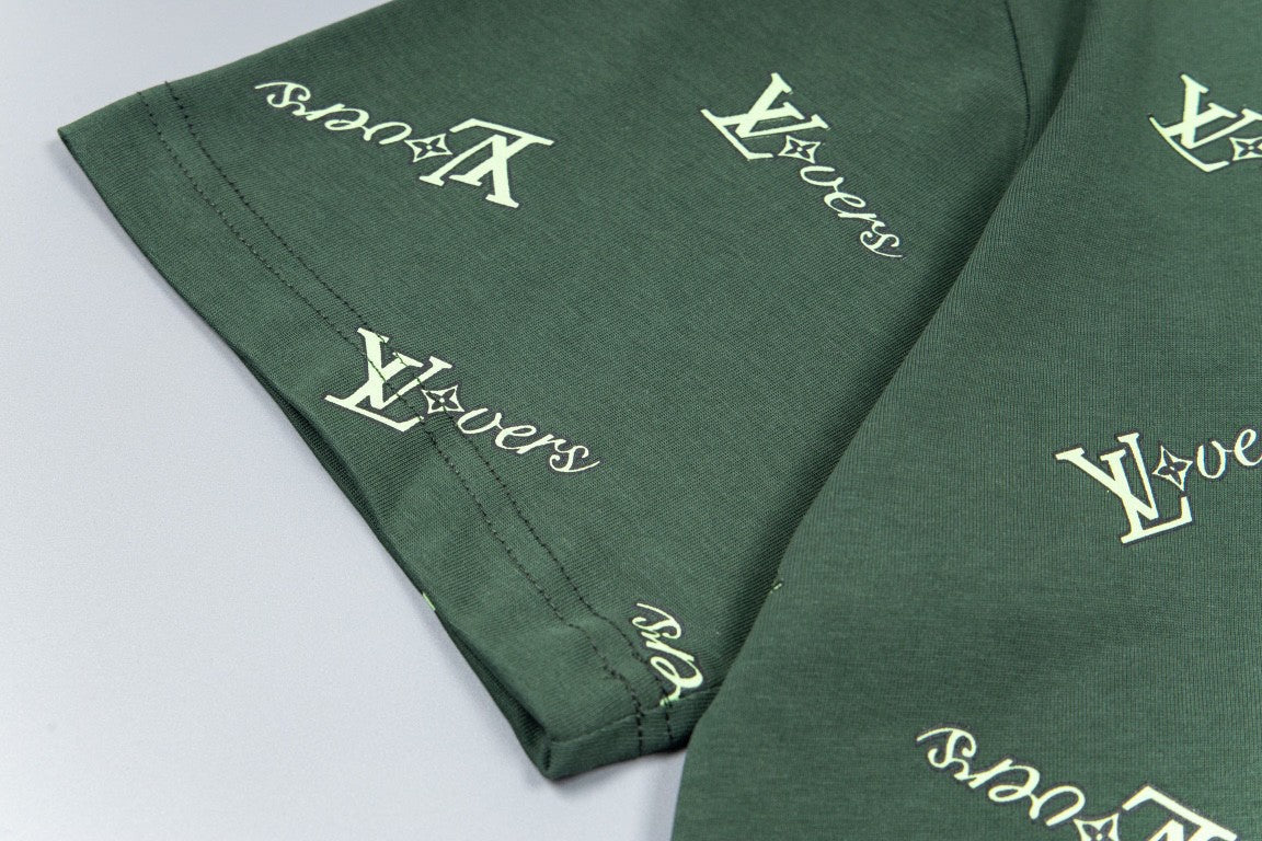 Emerald Monogram Print Oversized Tee