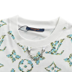 Botanical Monogram Print Oversized Tee