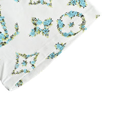 Botanical Monogram Print Oversized Tee