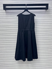 Drawstring-Waist Sleeveless Midi Dresses