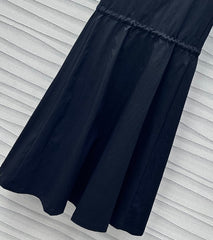 Drawstring-Waist Sleeveless Midi Dresses