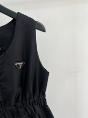 Drawstring-Waist Sleeveless Midi Dresses