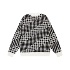 Pull en tricot pied-de-poule