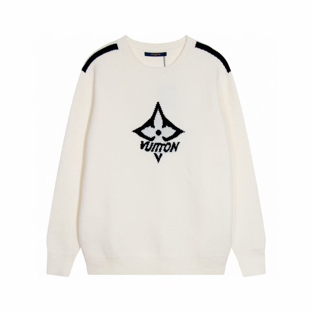 pull jacquard tricoté