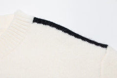 pull jacquard tricoté