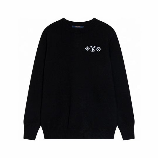pull long brodé en jacquard tricoté